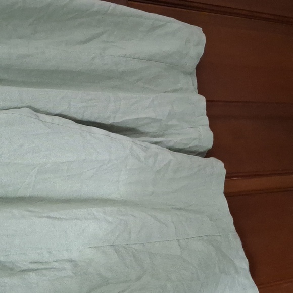 Free People Days End Linen Pull On Pant Light Green Size Small Boho - Picture 3 of 5